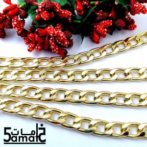 متر سلسله ألومينيوم كارتيه خفيفه 7 مم  ذهبي