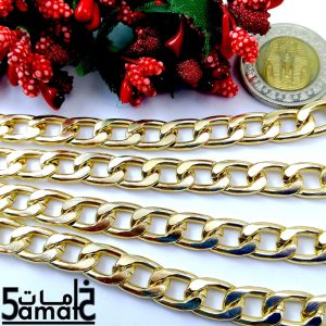 متر سلسله ألومينيوم كارتيه خفيفه 7 مم  ذهبي