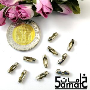 10 قفل معدن صغير للسلسله الحمصه فضي