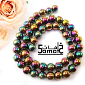 فرع هيماتايت مدور مقاس 8 مالتي كلر جنجاه