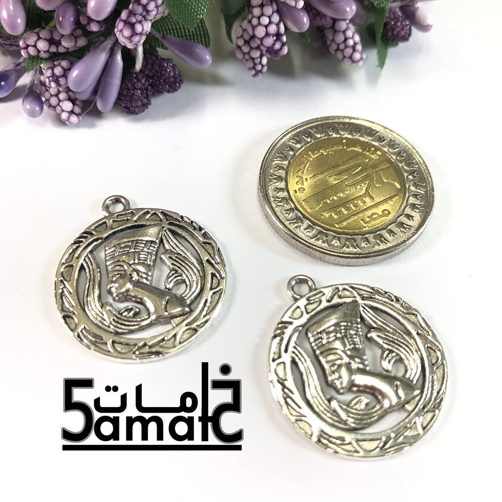 2 دلايه فرعوني نفرتيتي فضي - الصورة 2
