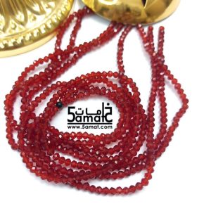 فرع كريستال رفيع مقاس 3 – أحمر شفاف