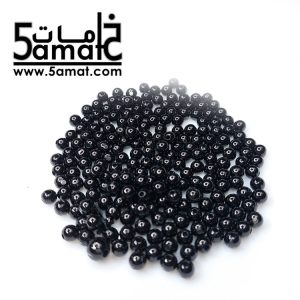 خرز بلاستيك مدور أسود مقاس 6 – 25 جرام