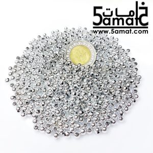 20 جرام  خرز بلاستيك فضي لامع سي سي بي CCB – مقاس 4