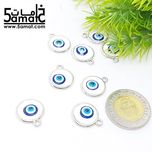 دلايه ملونه -عين مدوره باطار فضي- قطعه واحده - الصورة 2