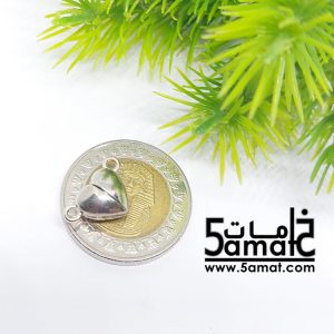 قفل مغناطيس قلب جزئين ساده لون فضي – قفل الأصدقاء :)