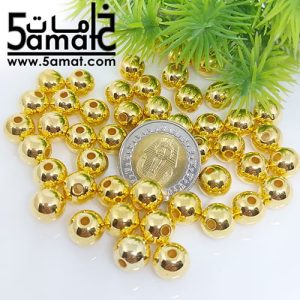 25 جرام  خرز بلاستيك ذهبي لامع سي سي بي CCB – مقاس 10