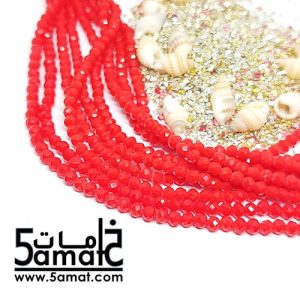 فرع كريستال مقاس 4 لون أحمر فاتح ناري مط