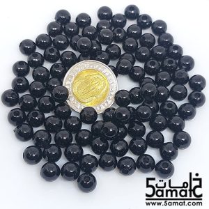 خرز بلاستيك مدور  أسود مقاس 8- 25 جرام