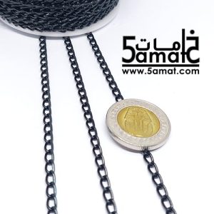 متر سلسله ألومينيوم رفيعه عرض  3.7 مم أسود