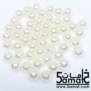 خرز لولي بلاستيك أوف وايت-فاخر سي سي بي CCB –  مقاس 12 – 25 جرام