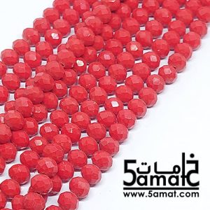فرع كريستال مقاس 8 أحمر فاتح- أحمر على أورانج مط