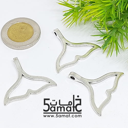 3 دلايه ذيل حوت مفرغ فضي - الصورة 2