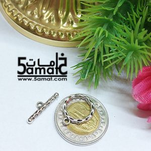 قفل معدن جزئين T-O فضي