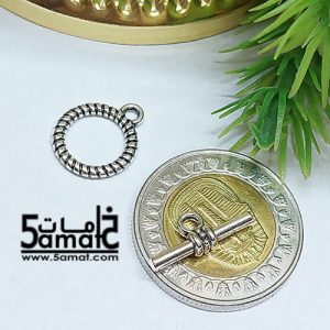 قفل معدن جزئين T-O فضي