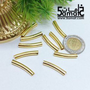 10 فواصل تيوب ساده – ماسوره – ذهبي لامع