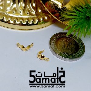 جوز كفر ستوبر مطلي ذهب لاخفاء العقد والاستوبر – قطعتين