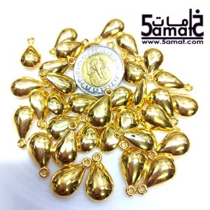 خرز بلاستيك ذهبي فاخر دلايات دمعه – 20 جرام