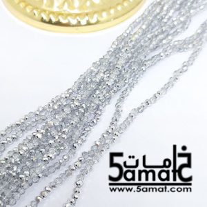 فرع كريستال مقاس 3 – فضي في شفاف