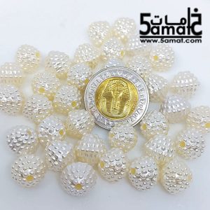خرز بلاستيك فتافيت سكر أوف وايت مقاس 12- 25 جرام