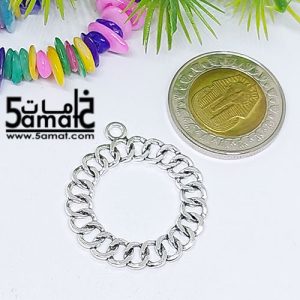 دلايه حلقه شكل سلسله فضي