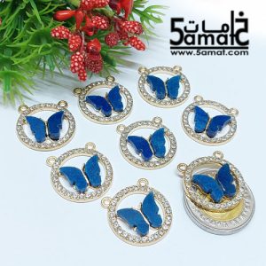 دلايه ملونه فراشه – بفتحتين – قطعه واحده – أزرق – ذهبي