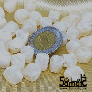 خرز أكريلك عاجي رخامي- 20 جرام