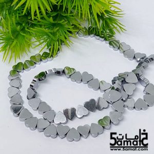 فرع هيماتايت – حبات  قلوب مقاس 6 فضي