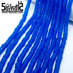 فرع خرز ربر جاميكا – قطر 6مم -طول الفرع من 38 ل40 سم تقريبا -أزرق فروستد نصف شفاف