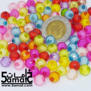 خرز بلاستيك ديسكو ميكس مقاس 8- 25 جرام