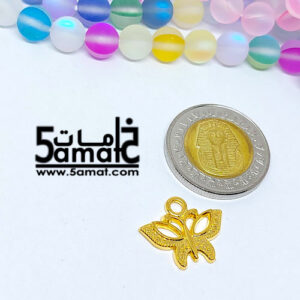 دلايه مطليه ذهب – فراشه – قطعه واحده