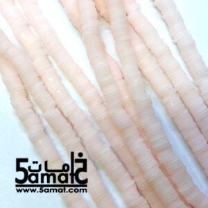 فرع خرز ربر جاميكا – قطر 6مم – سكري فروستد نص شفاف-طول الفرع من 38 ل40 سم تقريبا – فروستد نص شفاف