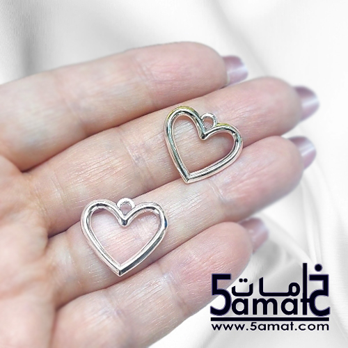 2 دلايه معدن فضي- قلب