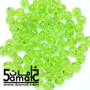 خرز بلاستيك فتافيت السكر مدور مقاس 8 – تفاحي- 20 جرام