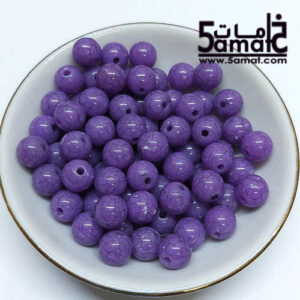 خرز أكريلك معرق مقاس 8 -لافندر غامق – أكثر من 75 حبه- 20 جرام