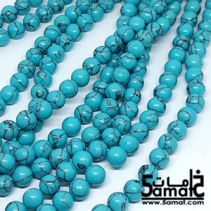 فرع مفرد – مقاس 8  –  فيروزي بعروق سوداء – طول الفرع في حدود 38 سم