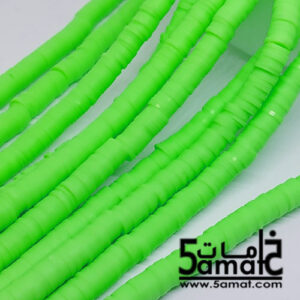 فرع خرز ربر جاميكا – قطر 8مم -طول الفرع من 38 ل40 سم تقريبا -تفاحي نيون