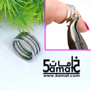 خاتم معدن ستانلس ماسك لحلقات الزرد – بفتحات لمختلف مقاسات الزرد