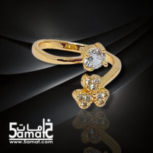 خاتم ذهب صيني بفصوص دقيقه فري سايز قابل للتوسيع
