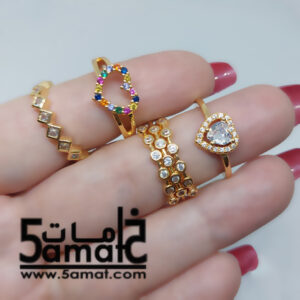 خاتم ذهب صيني بفصوص دقيقه فري سايز قابل للتوسيع