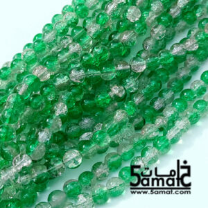 فرع  دبل فتافيت  السكر زجاج مقاس 8 مم – أخضر في شفاف –  في حدود 100 حبه