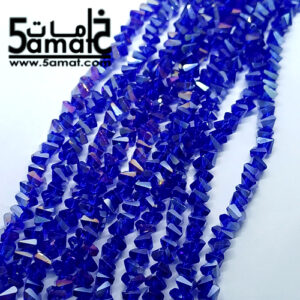 فرع كريستال كسر وحدات مثلث مقاس 6 Triangle crystal beads – أزرق رويال جنجاه- الفرع 30 سم بالتقريب