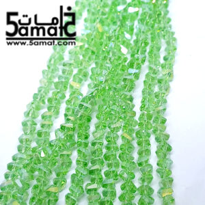 فرع كريستال كسر وحدات مثلث مقاس 6 Triangle crystal beads – أخضر جنجاه – الفرع 35 سم بالتقريب