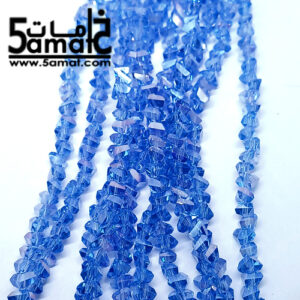 فرع كريستال كسر وحدات مثلث مقاس 6 Triangle crystal beads – لافندر جنجاه- الفرع 32 سم بالتقريب