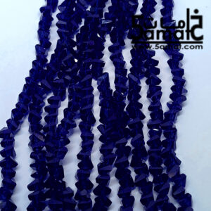 فرع كريستال كسر وحدات مثلث مقاس 6 Triangle crystal beads – أزرق – الفرع قصير من 30سم بالتقريب