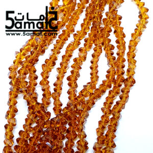 فرع كريستال كسر وحدات مثلث مقاس 6 Triangle crystal beads – بني هافان – الفرع 30 سم بالتقريب