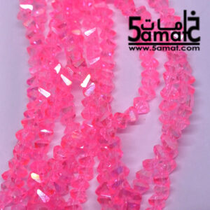فرع كريستال كسر وحدات مثلث مقاس 6 Triangle crystal beads -بينك بابل جم- الفرع 34سم بالتقريب
