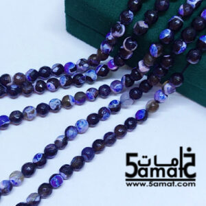 فرع عقيق فاسيت faceted مقاس 6- في حدود 60 حبه