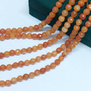 فرع عقيق فاسيت faceted مقاس 6- في حدود 60 حبه