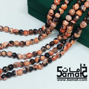فرع عقيق فاسيت faceted مقاس 6- في حدود 60 حبه